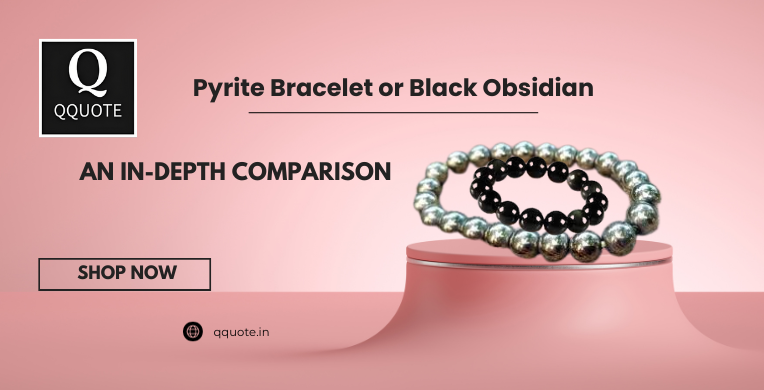 Pyrite Bracelet or Black Obsidian